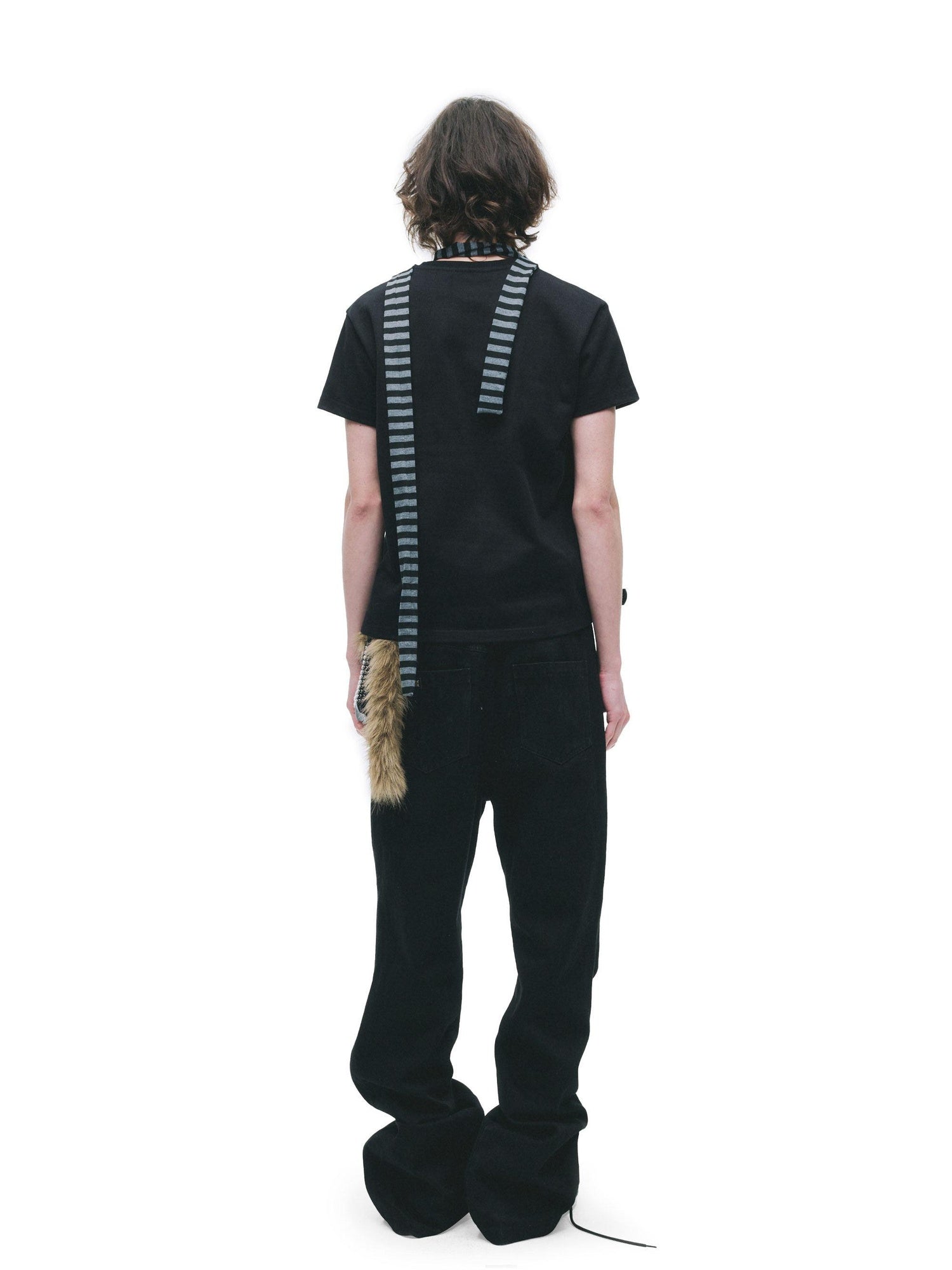 24ans Beaded Washed Cotton Casual Straight Fit Men Black S M L Xl Straight Pants