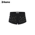 24ans_Black_Handmade_3d_Studs_Seamless_Hem_Punk_Women&
