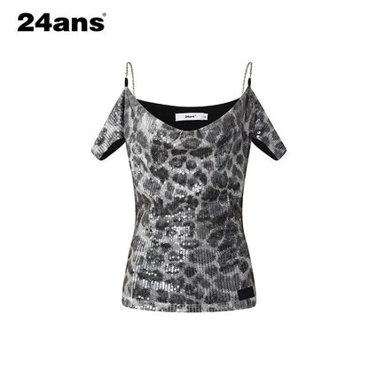 24ans_Black_Sequin_Cowl_Neck_Sleeveless_T_Shirt_MISSTT