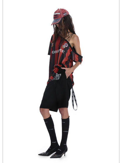 24ans Blokecore Off Shoulder Jersey Top