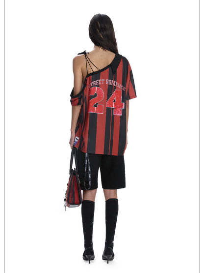 24ans Blokecore Off Shoulder Jersey Top