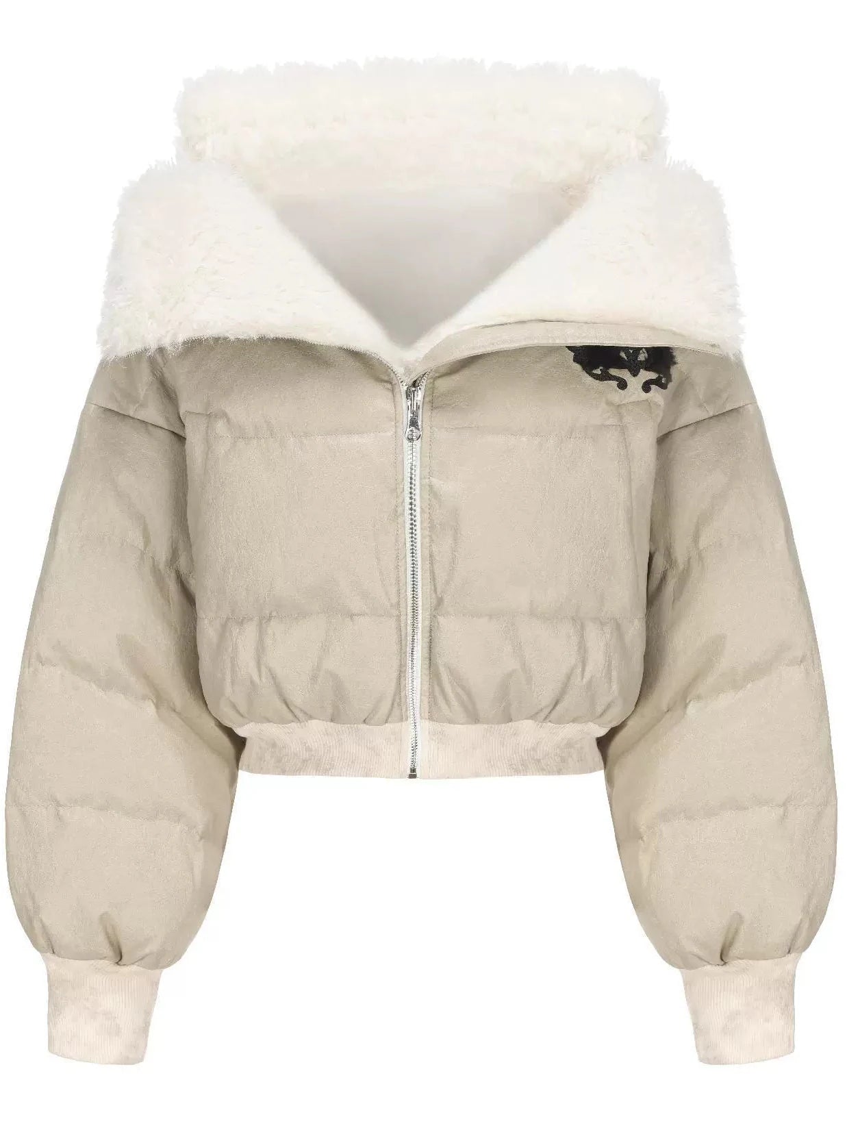 Bread Puffer Jacket Skirt Set Detachable Off Shoulder Warm