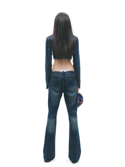 24ans Breathable Cotton Linen Notched Collar Low Waist Women Top &amp; Pants Sets