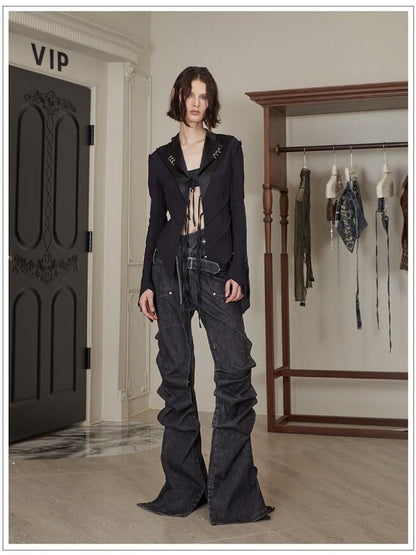 24ans Breathable Slim Notch Lapel Long Sleeve Pocket Women Workwear Polyester Blouse