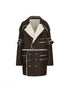 24ans Brown Reversible Lamb Fleece Long Coat MISSTT