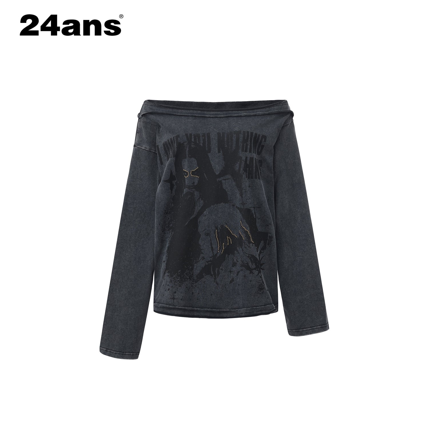 24ans_Brown_Salt_Wash_Screen_Print_Punk_Grunge_Women&