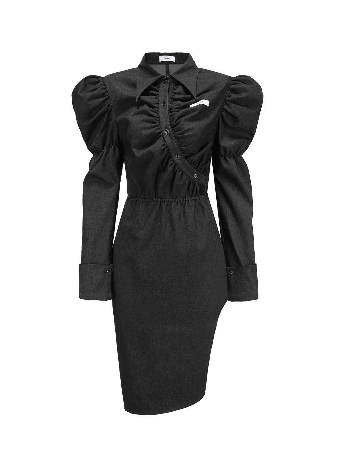 Bubble Sleeve Dress V Neck T Shirt Long Sleeve For Gallery Dates And Parties