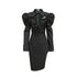 24ans Bubble Sleeve Dress  V-Neck T-Shirt Long Sleeve For Gallery Dates And Parties MISSTT