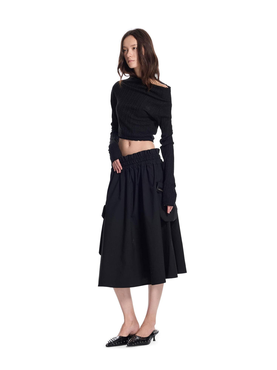 24ans Cable Knit Crown Embroidery Reversible Women&