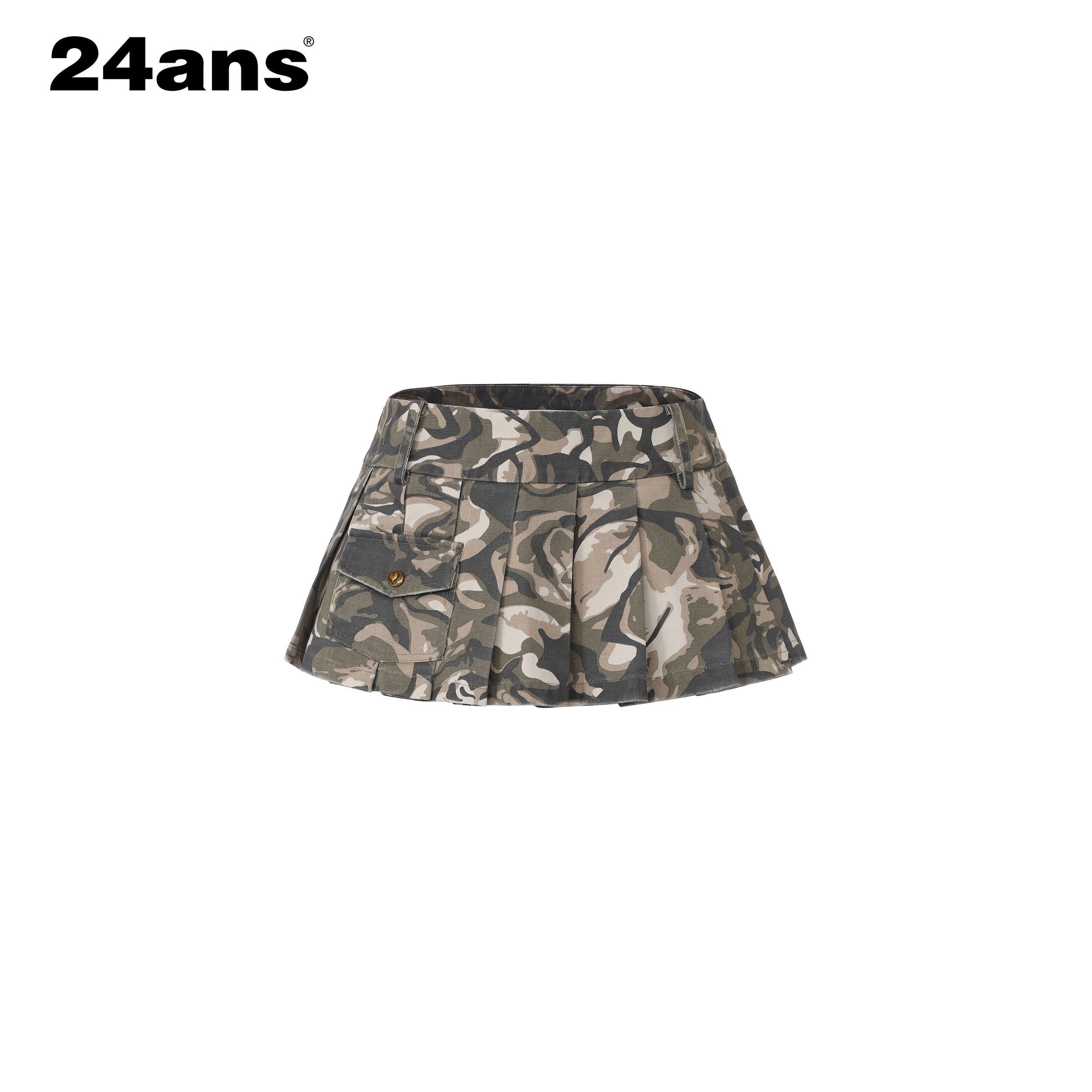24ans_Camouflage_Brass_Button_Rhinestone_Lined_Women&