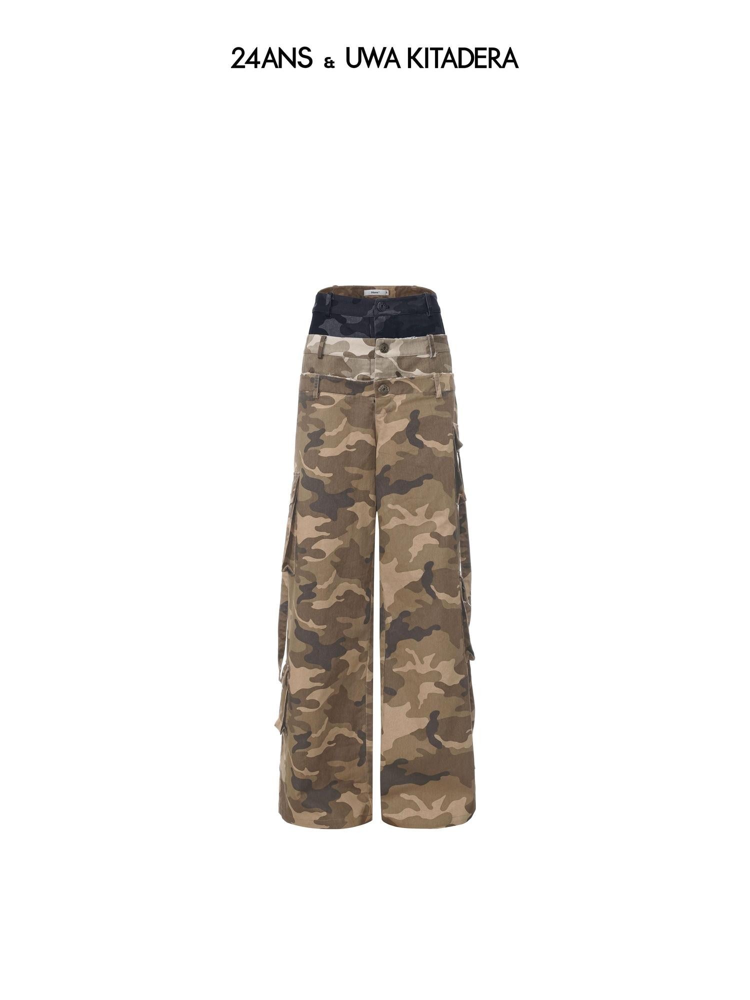 24ans Camouflage Loose Fit Natural Waist Women&