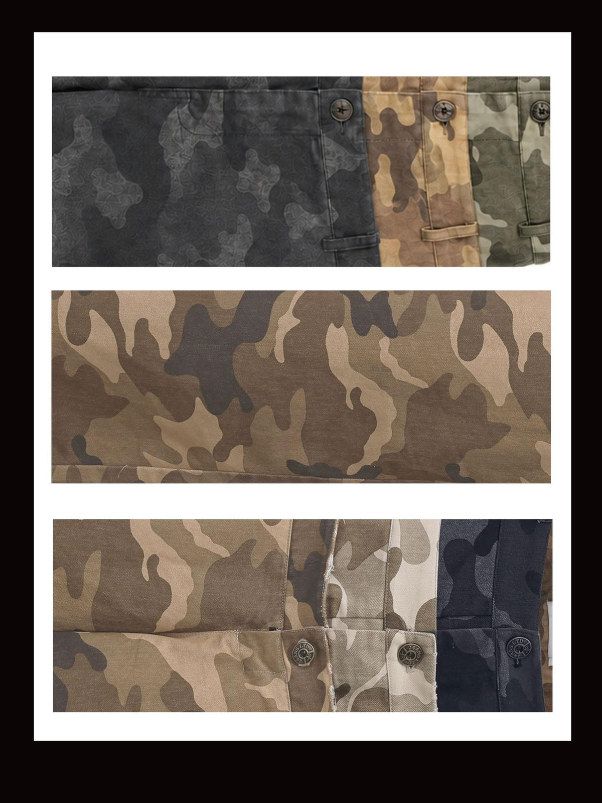 24ans Camouflage Loose Fit Natural Waist Women&