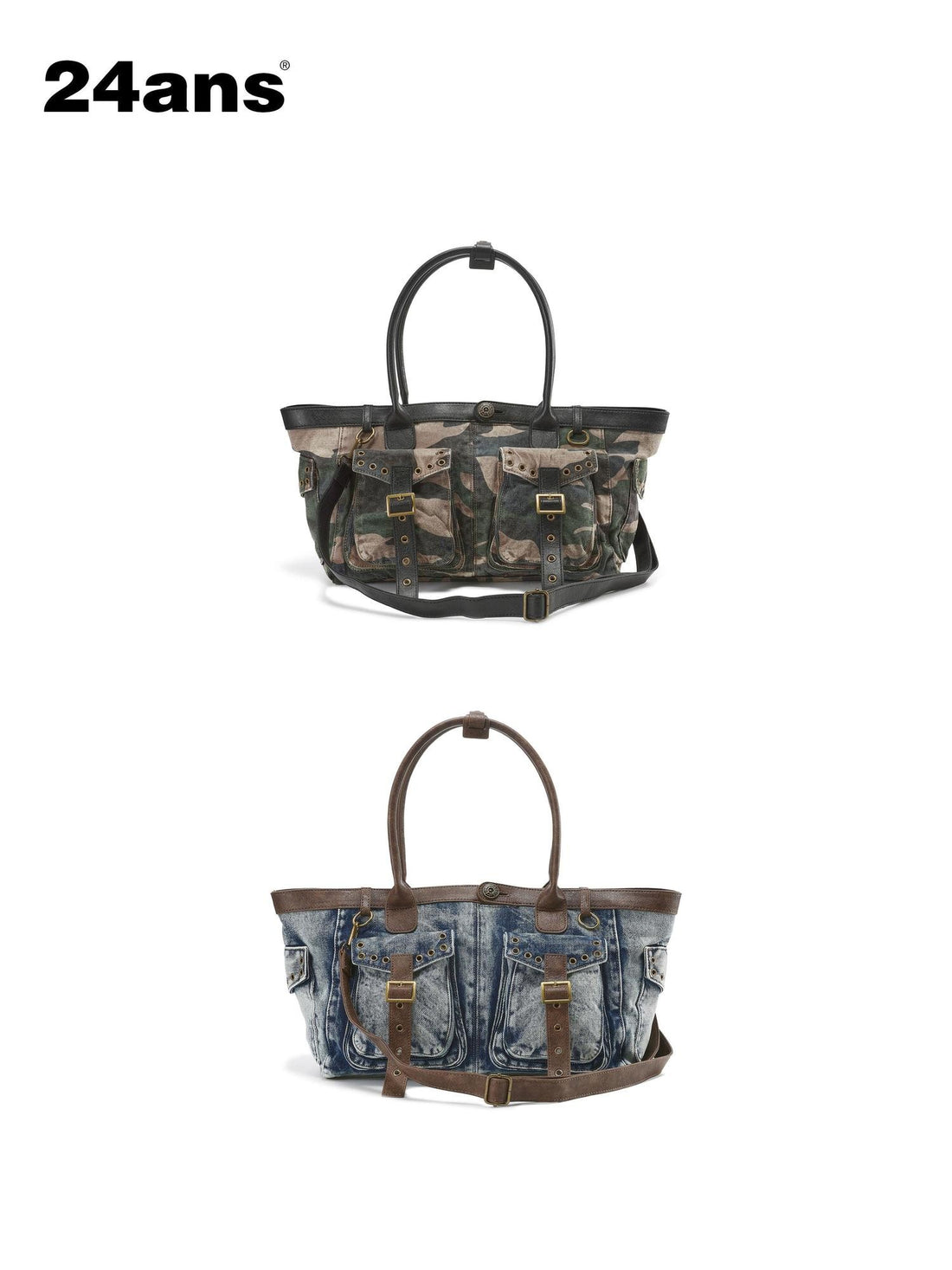 24ans Camouflage Square Thick Print Women&