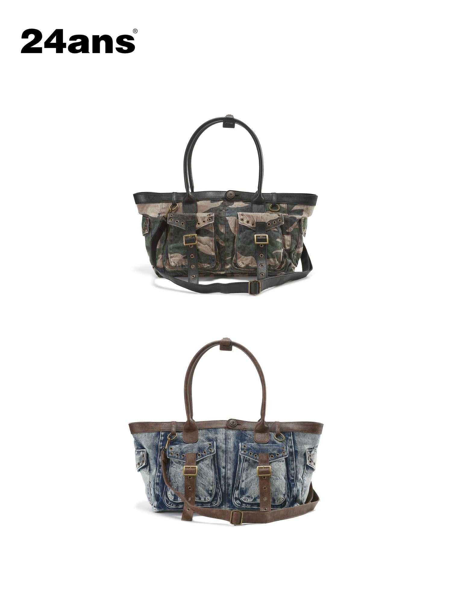 24ans Camouflage Square Thick Print Women&