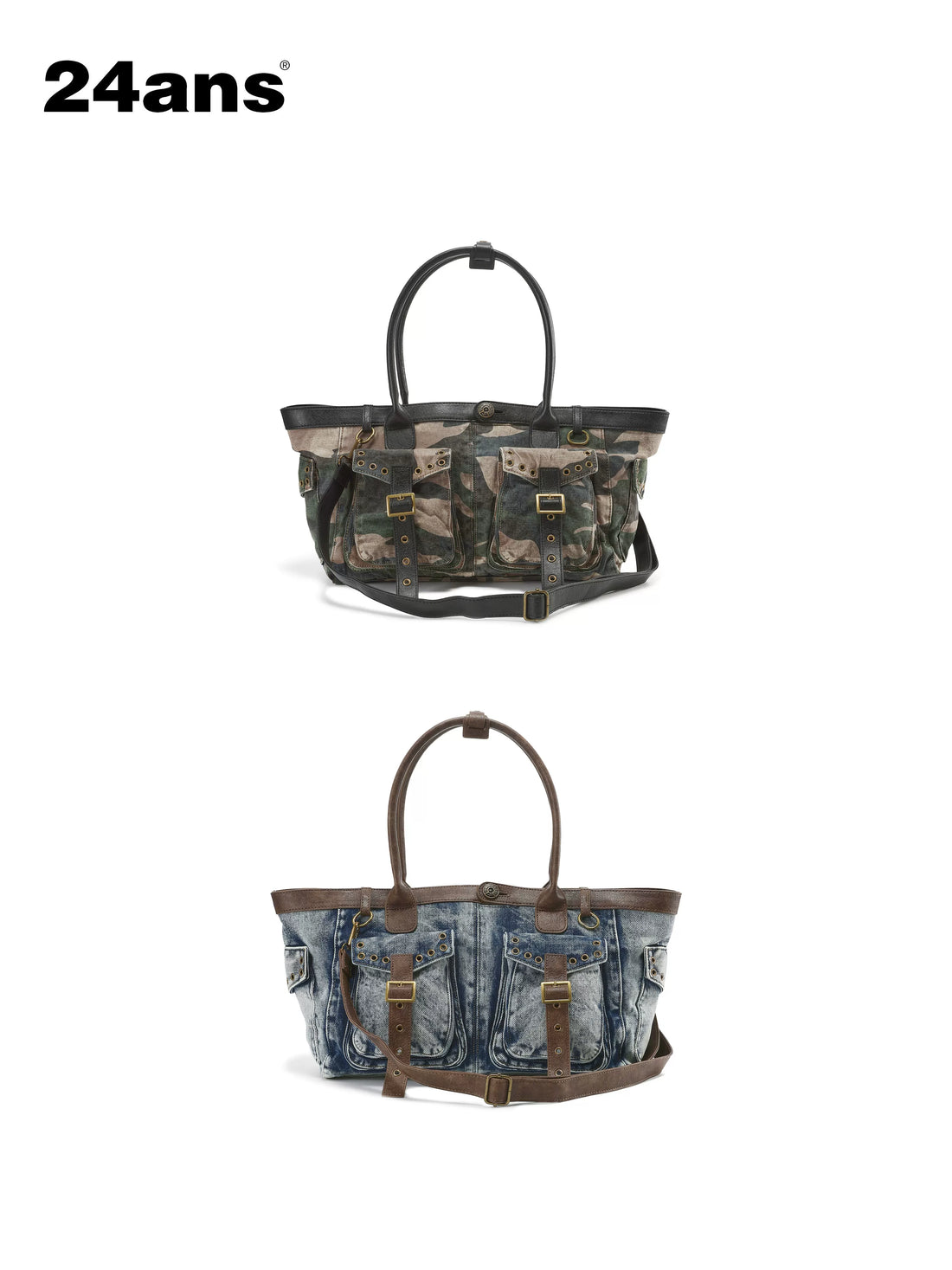24ans Camouflage Square Thick Print Women&