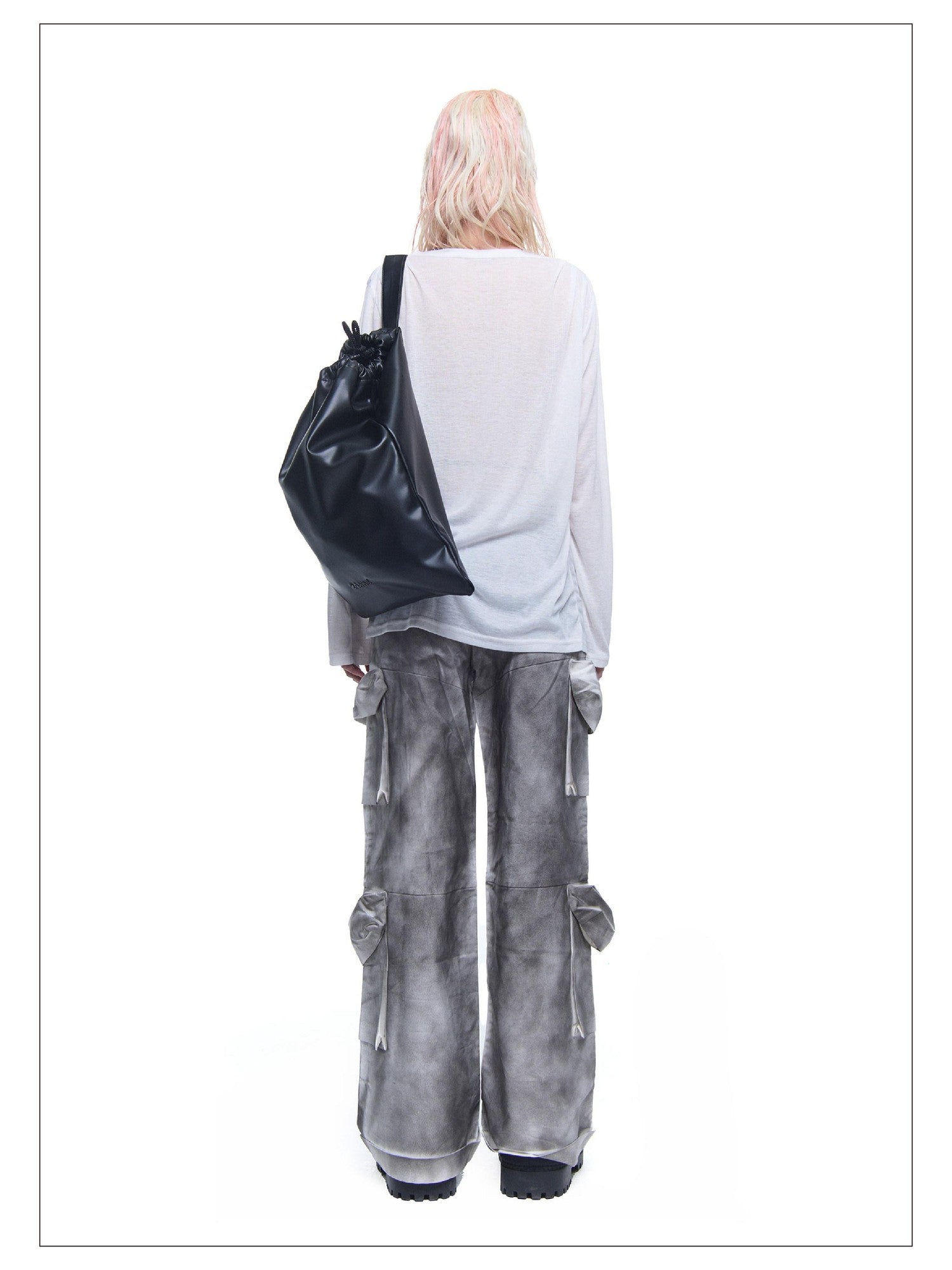 24ans Chain Print Zipper Round Neck Loose Street Women&