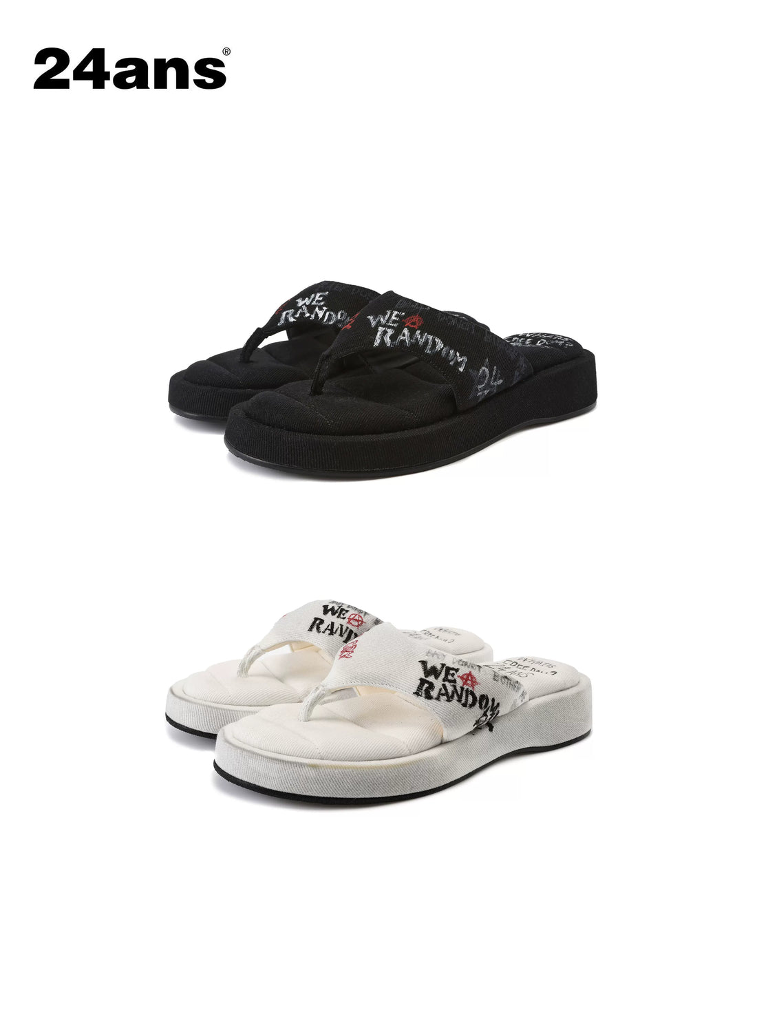 24ans Comfortable Low Profile Denim Upper Casual Low Cut Youth Solid Flat Sandals-1