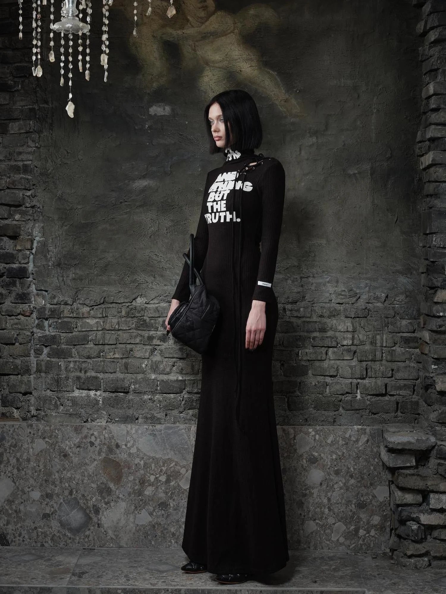 Convertible High Neck Floral Knit Dress