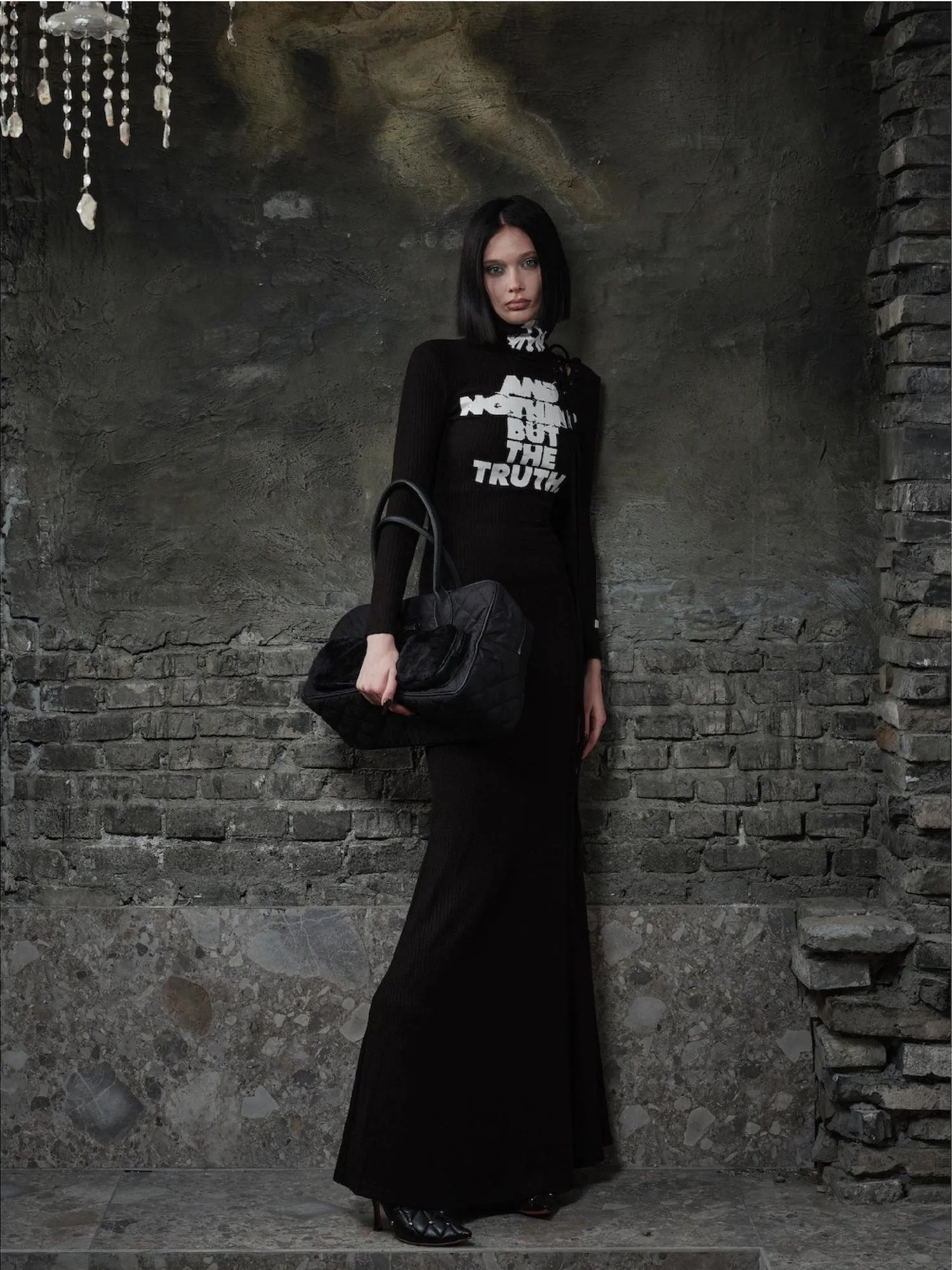 Convertible High Neck Floral Knit Dress