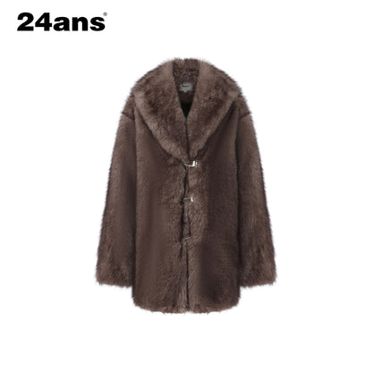 24ans_Cozy_Faux_Fur_Trim_Oversized_Punk_Mid_Length_Long_Sleeve_Women_Dark_Gray_Jacket_MISSTT