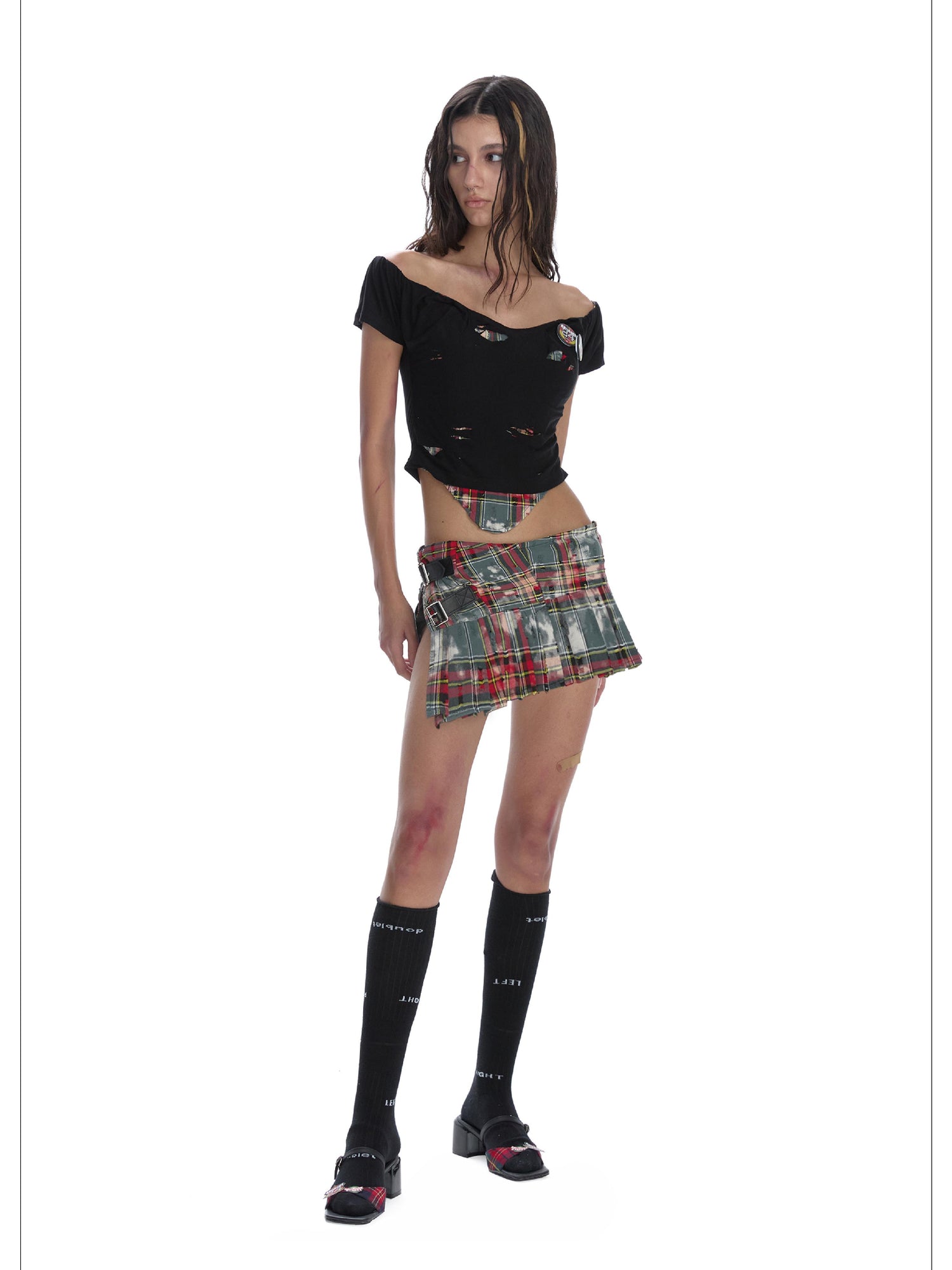 24ans DIY Distressed Check Punk Set
