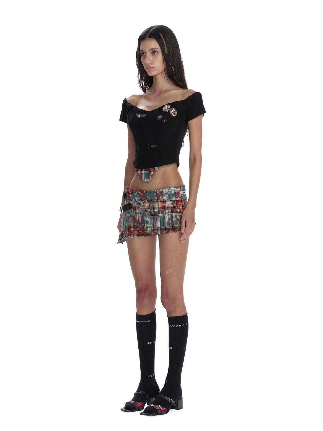 24ans DIY Distressed Check Punk Set