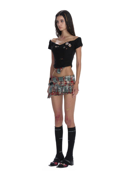 24ans DIY Distressed Check Punk Set