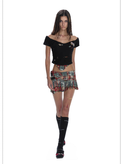 24ans DIY Distressed Check Punk Set
