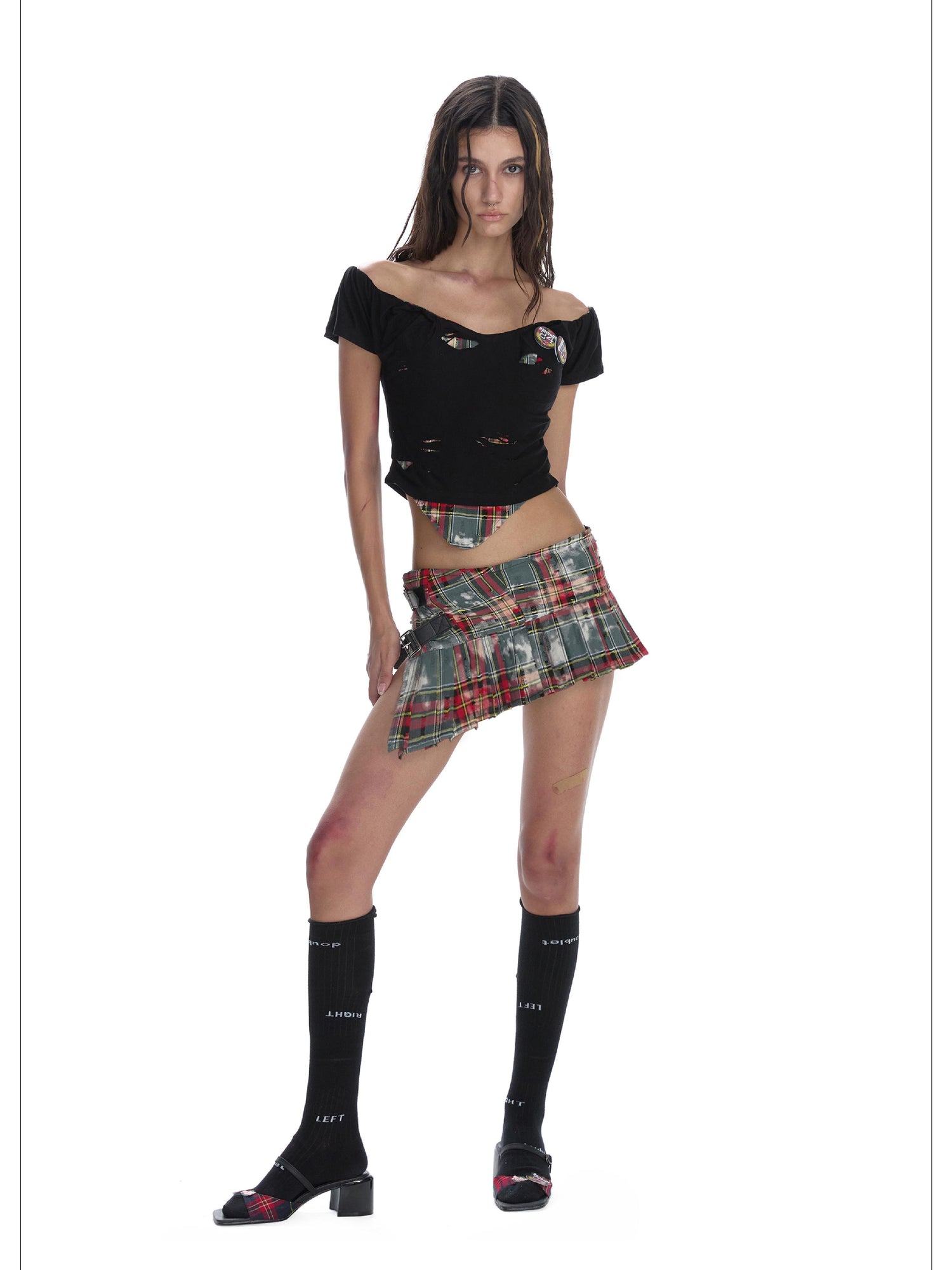 24ans DIY Distressed Check Punk Set