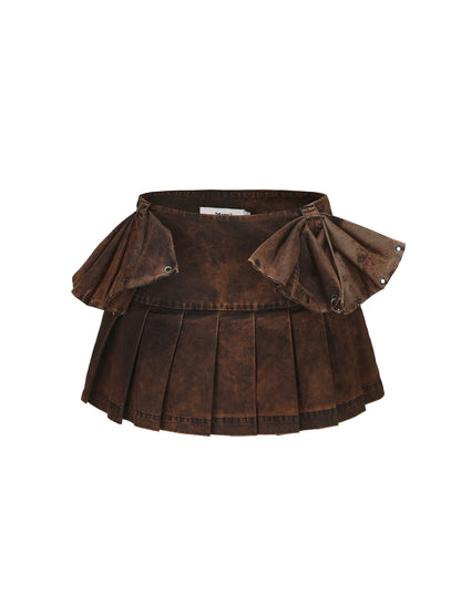 24ans_Detachable_Bow_Retro_Washed_Denim_Mini_Skirt_MISSTT