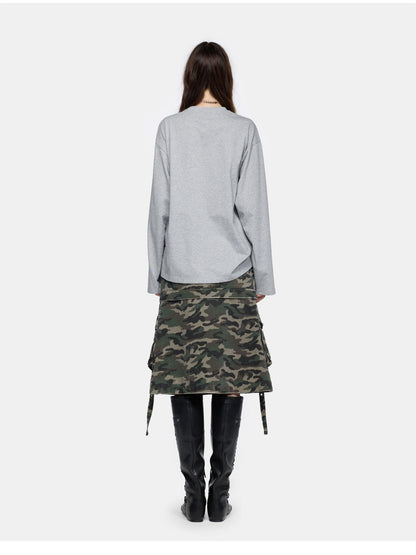 24ans Detachable Camo Pocket Skirt Convertible Length
