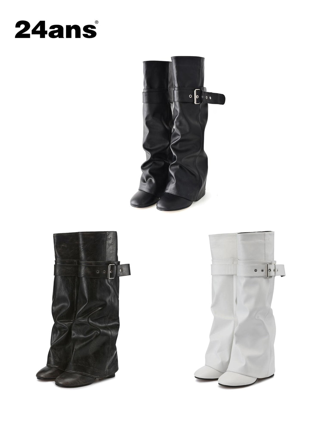 24ans Detachable Leg Boots Stacked To Straight Style