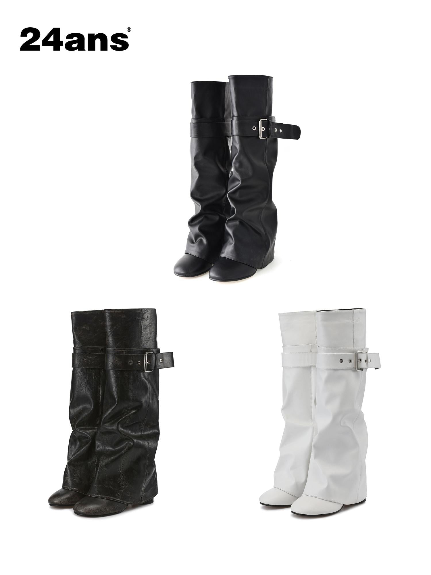 24ans Detachable Leg Boots Stacked To Straight Style