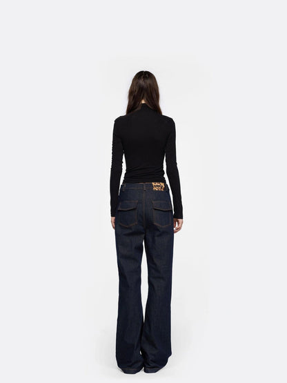 24ans Detachable Placket Flared Jeans Jeans