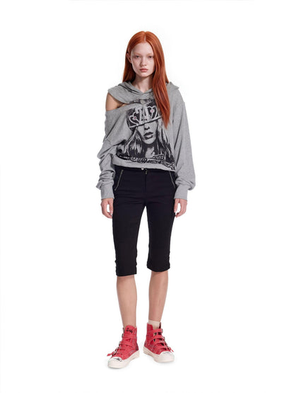 24ans Detachable Wear Water Slurry Print Rhinestone Women&