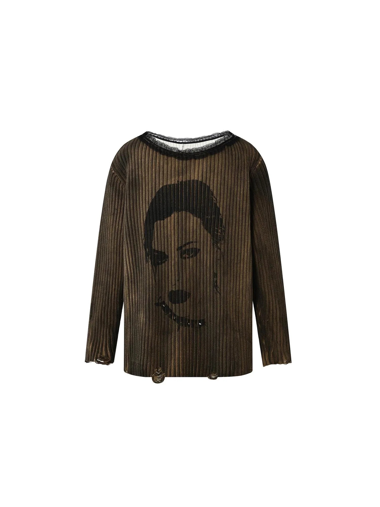 Dirty Grunge Lace Cutout Sweater