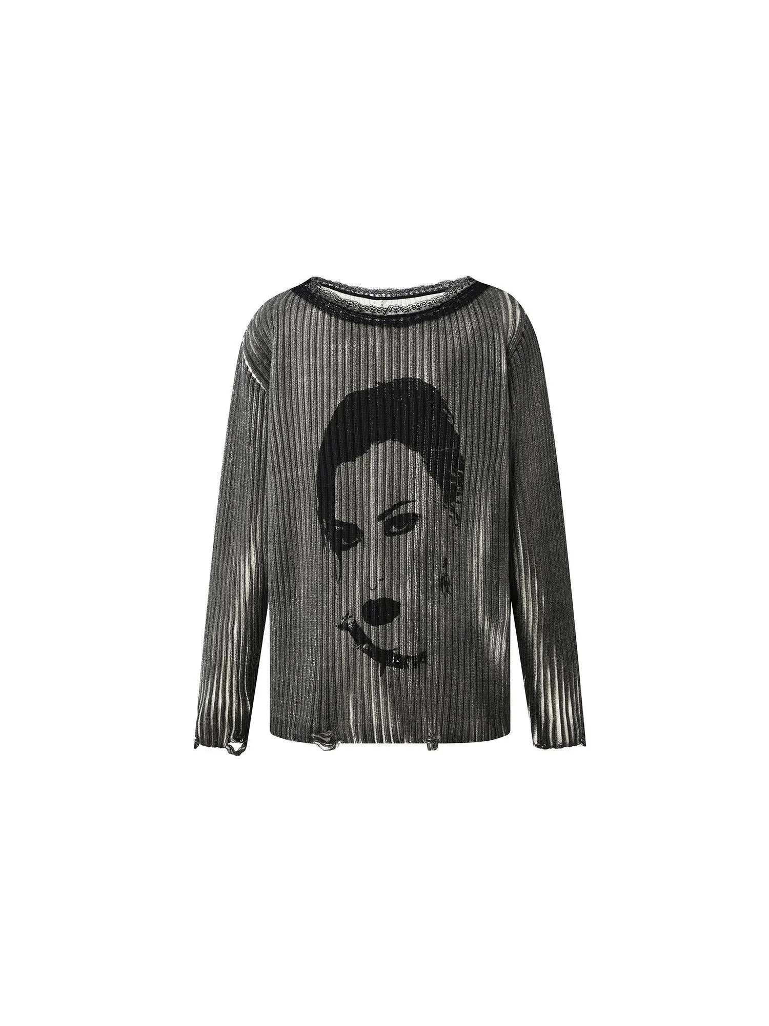 Dirty Grunge Lace Cutout Sweater
