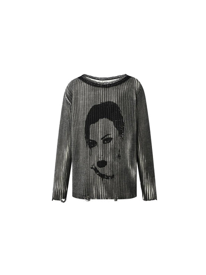 Dirty Grunge Lace Cutout Sweater