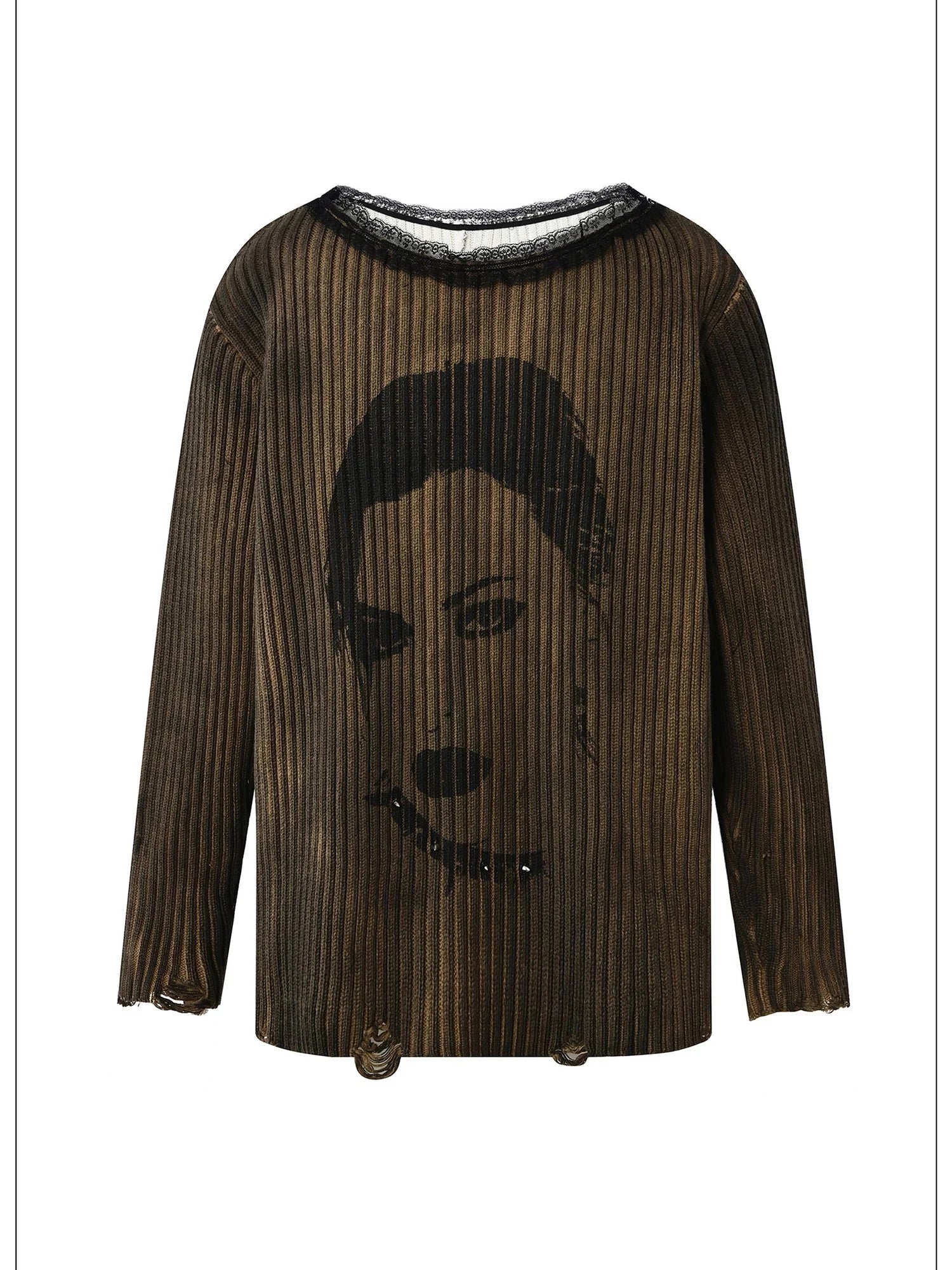 Dirty Grunge Lace Cutout Sweater