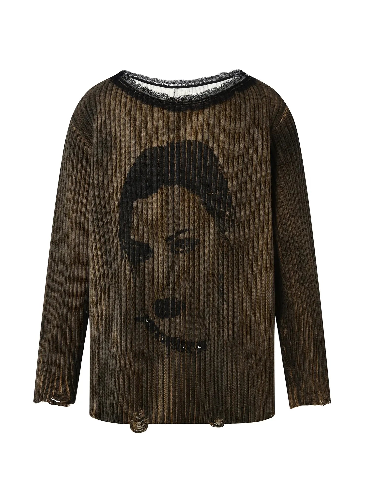 Dirty Grunge Lace Cutout Sweater