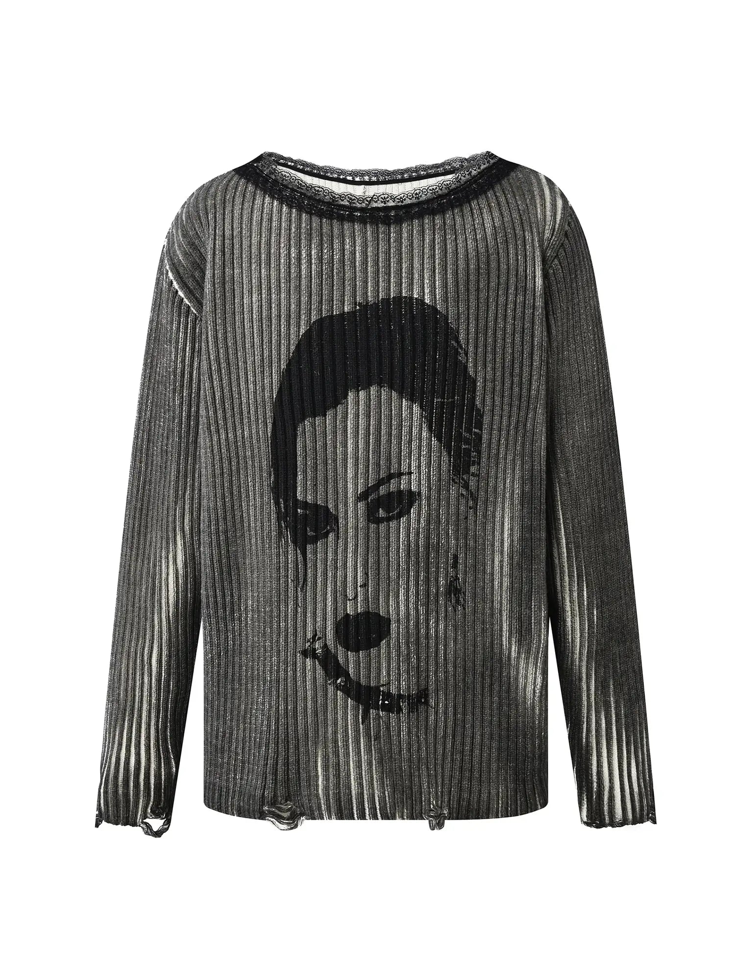 Dirty Grunge Lace Cutout Sweater