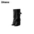 24ans_Distressed_Belt_Buckle_Round_Toe_Block_Heel_Women&