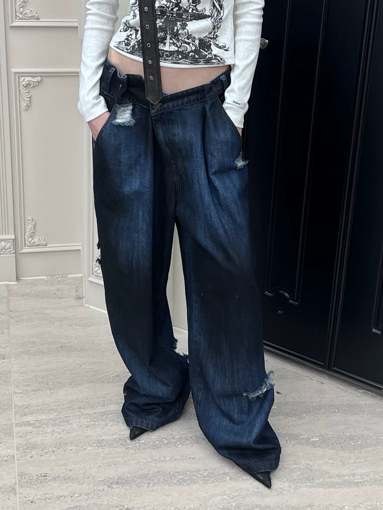 24ans Distressed Waist Flared Jeans-2