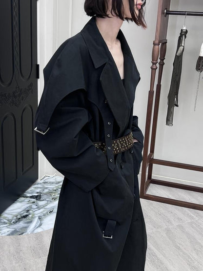24ans Double Breasted Buckle Trench Coat