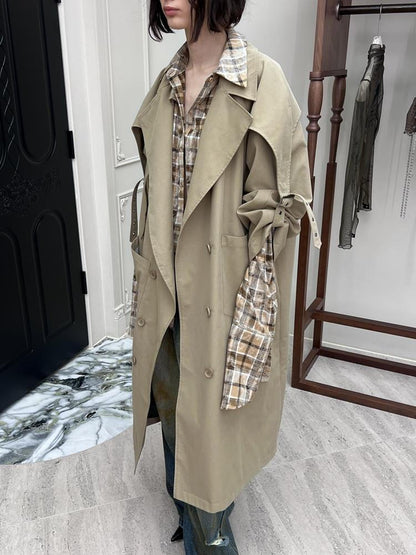24ans Double Breasted Buckle Trench Coat