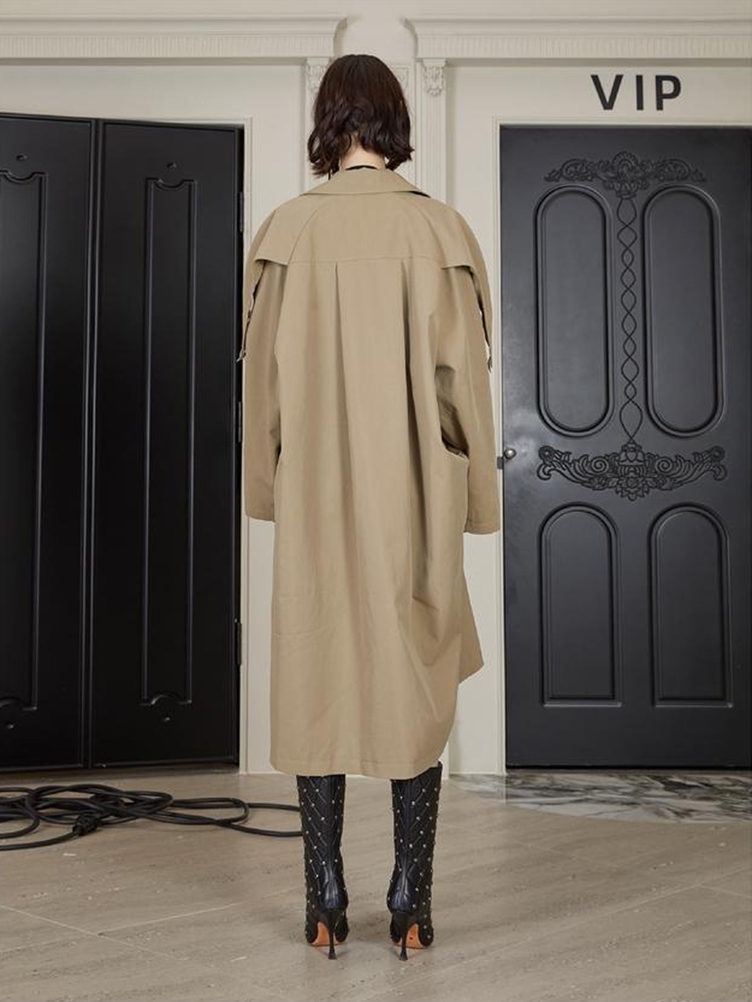 24ans Double Breasted Buckle Trench Coat