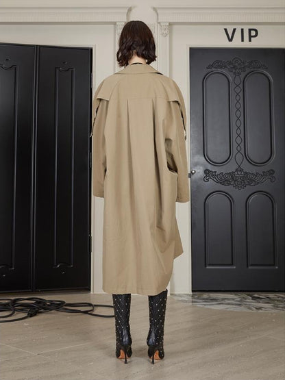 24ans Double Breasted Buckle Trench Coat