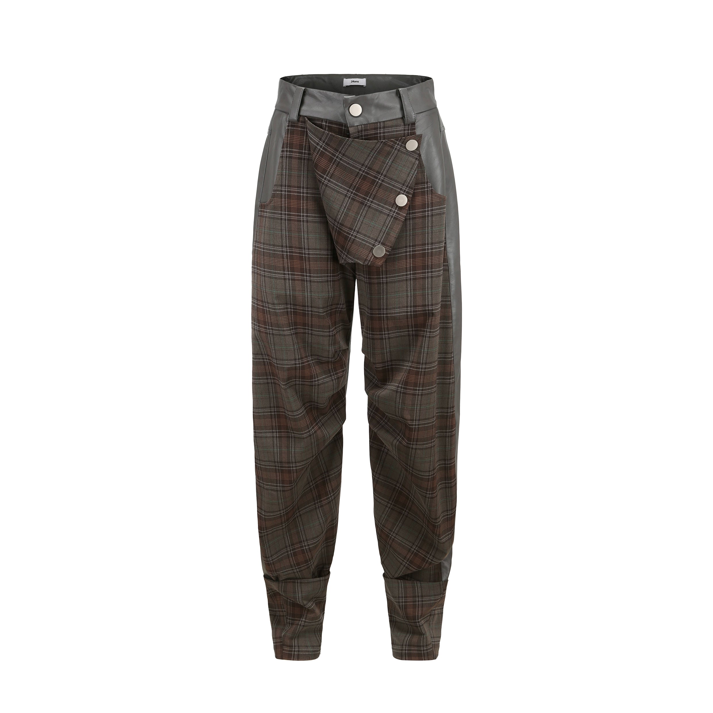 24ans Double Stitch Colorblock Boot Cut Pantalettes 2024 Autumn MISSTT