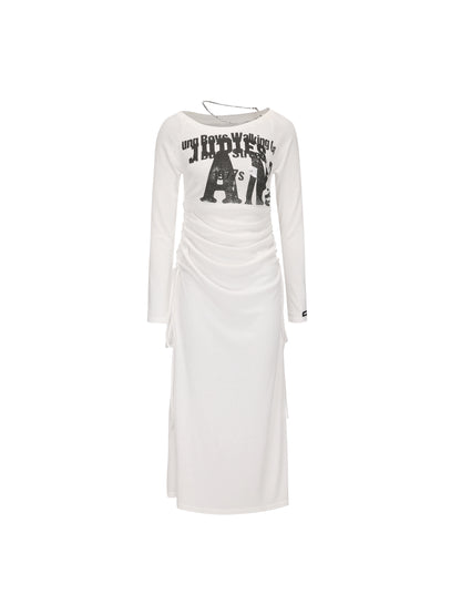 24ans Draped Neckline Chain Detail Dress MISSTT
