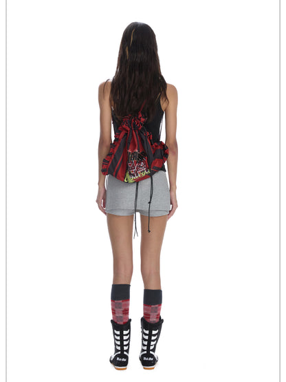 24ans Drawstring Backpack In Blue And Red